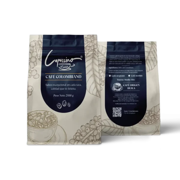 Café Capuccino Al Paso Huila en grano x 2500g